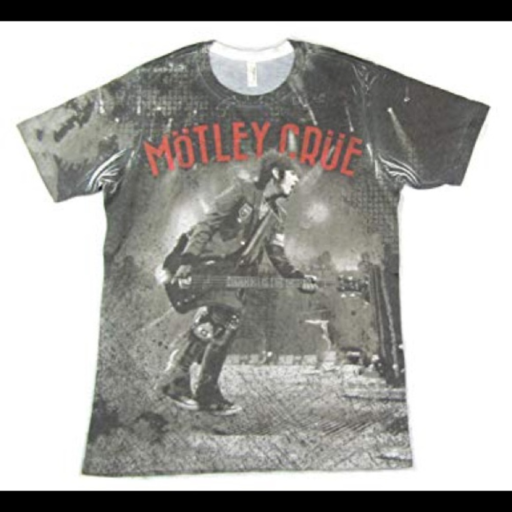 Men's Short Sleeve Graphic Tee - Black with Red Logo